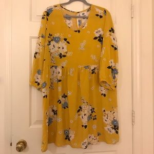 Yellow floral dress